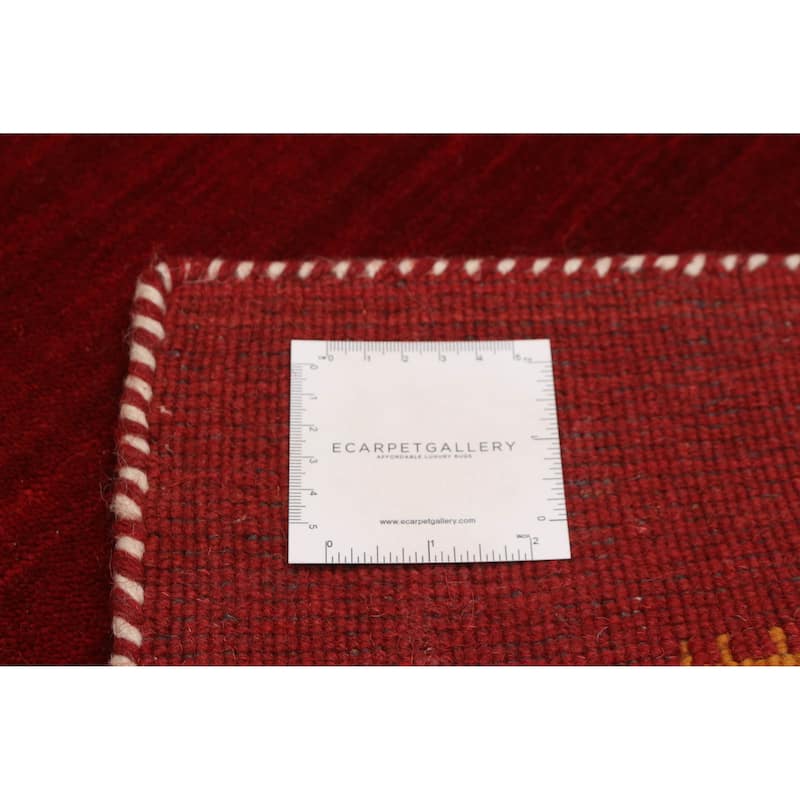 Kashkuli Gabbeh Red Rug 2'8" x 11'3" - 2'8 x 11'3