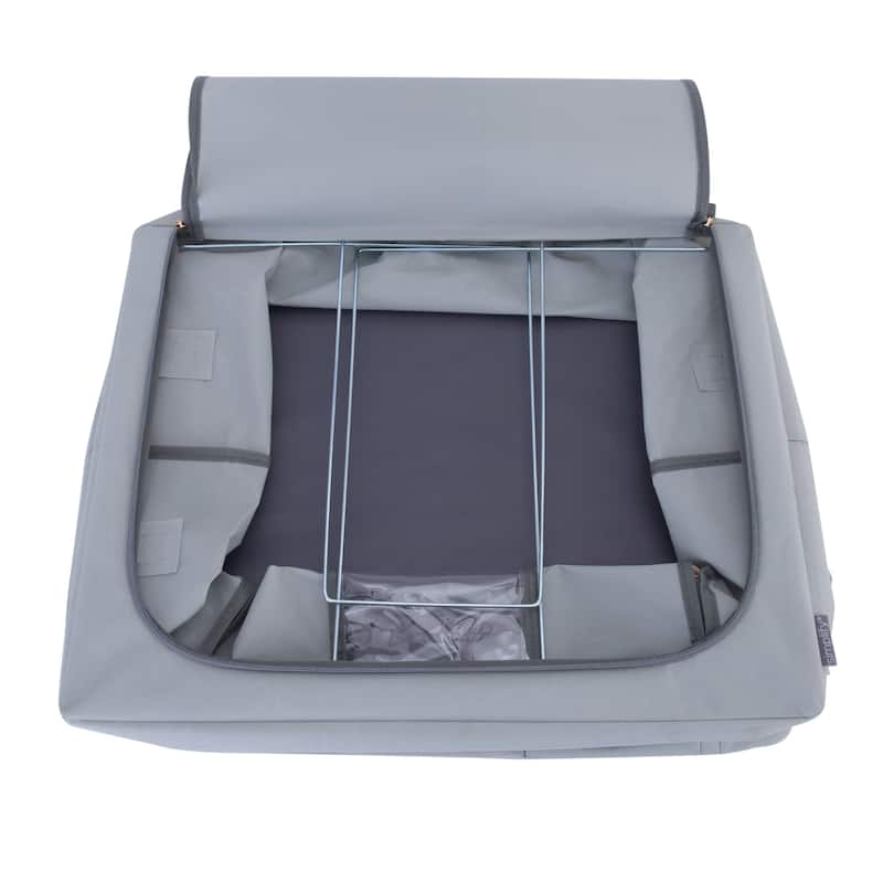 Simplify Collapsible Storage Box in Grey - 20"x 16"x 13"
