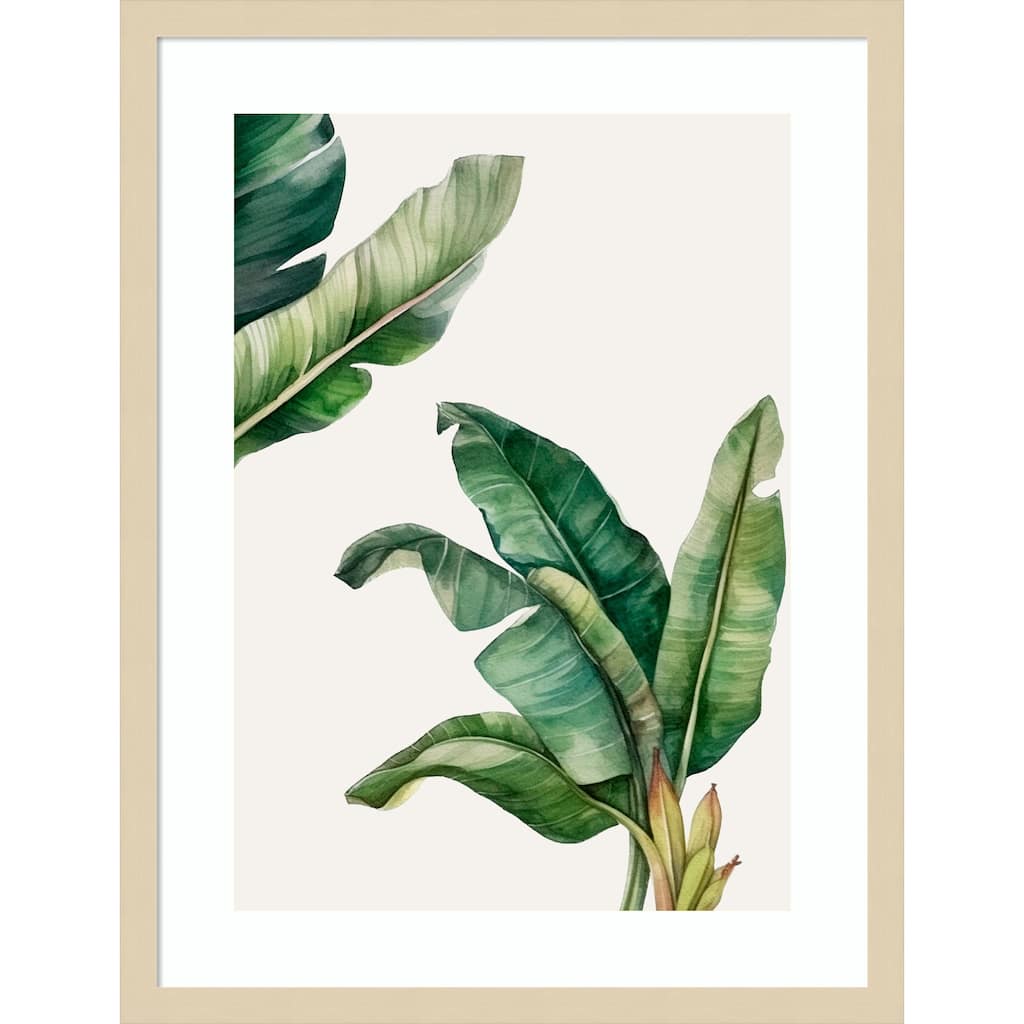 Green Leaves by Elizabeth C Wood Framed Wall Art Print