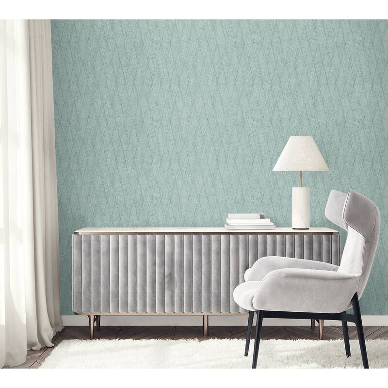 Seabrook Designs Sun Woven Embossed Vinyl Unpasted Wallpaper