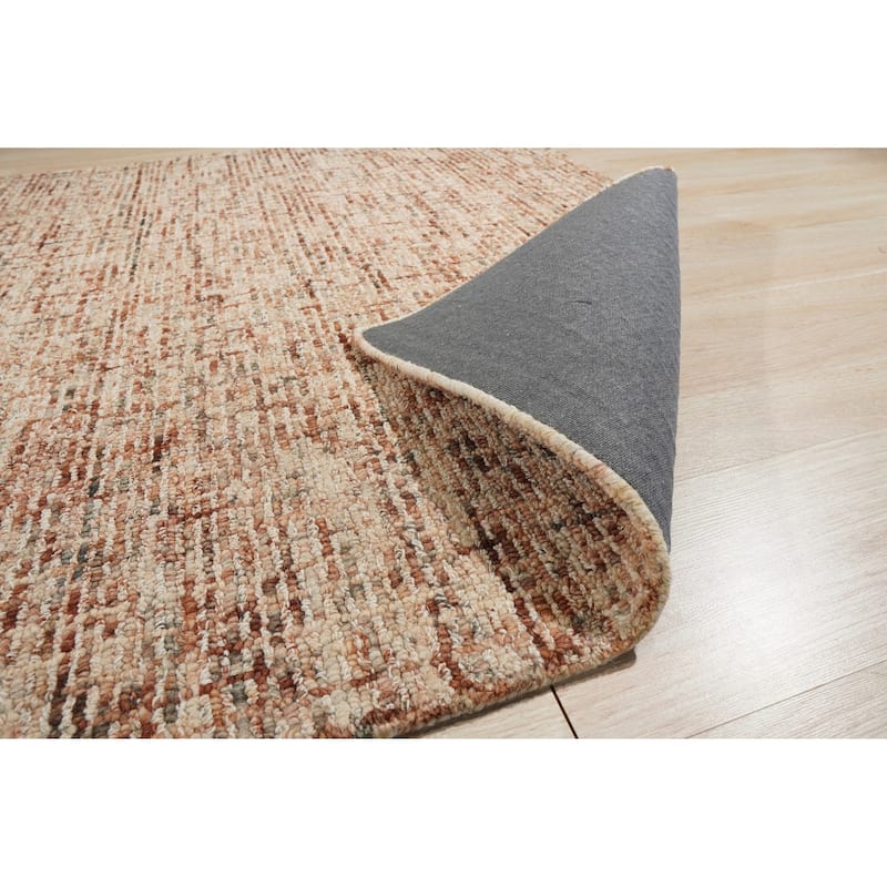Beige Brown Modern Contemporary Tufted Loop Area Rug - Sleek Design and Luxurious Comfort - 5' x 8'