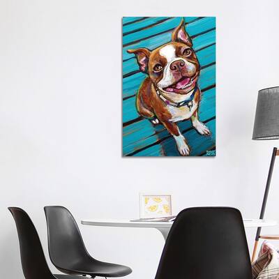 iCanvas "Cookie The Red Boston Terrier" by Robert Phelps Canvas Print