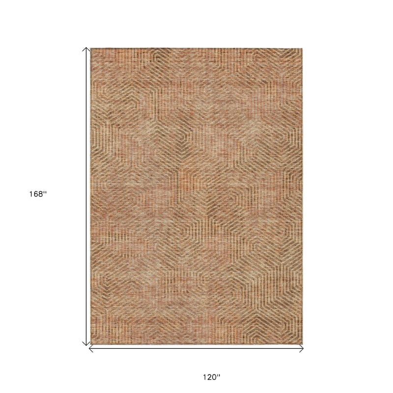 HomeRoots Geometric Transitional Rectangle Outdoor Rug