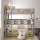 preview thumbnail 21 of 83, Living Essentials by Hillsdale Capri Wood Bunk Bed Triple Bunk - Gray
