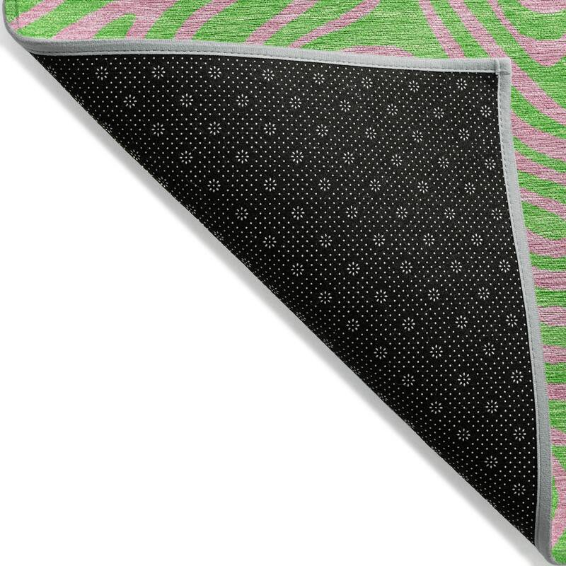 Machine Washable Indoor/ Outdoor Modern Trance Chantille Rug