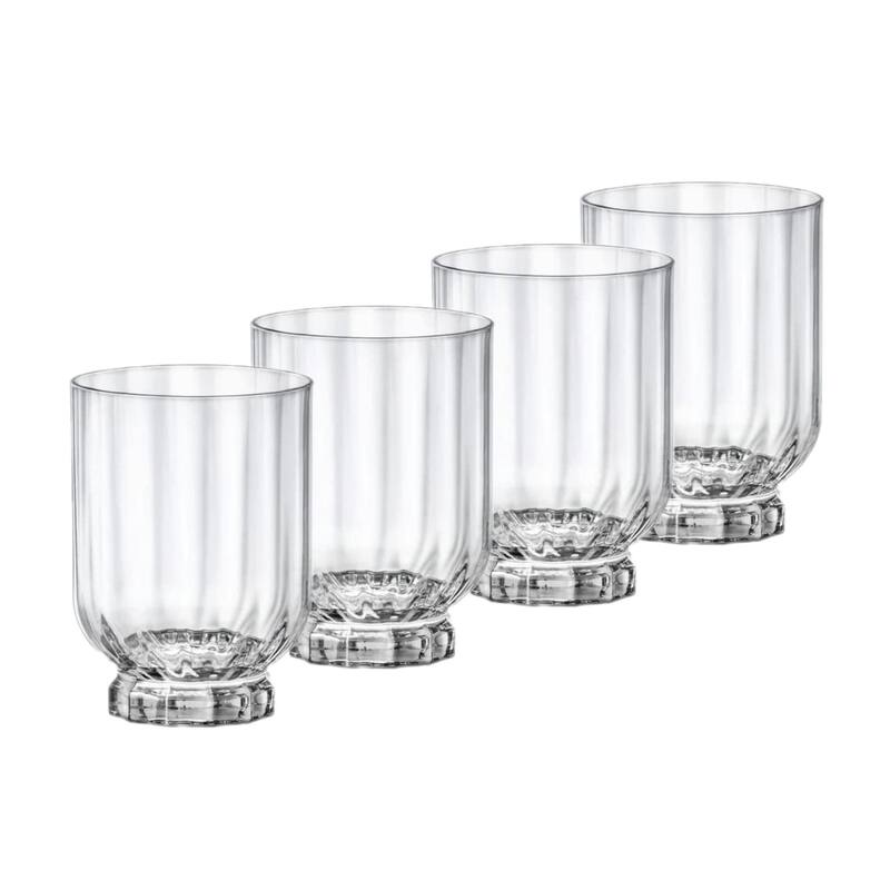 Bormioli Rocco Set of 4 Florian DOF Glasses - 12.6 oz. - Clear