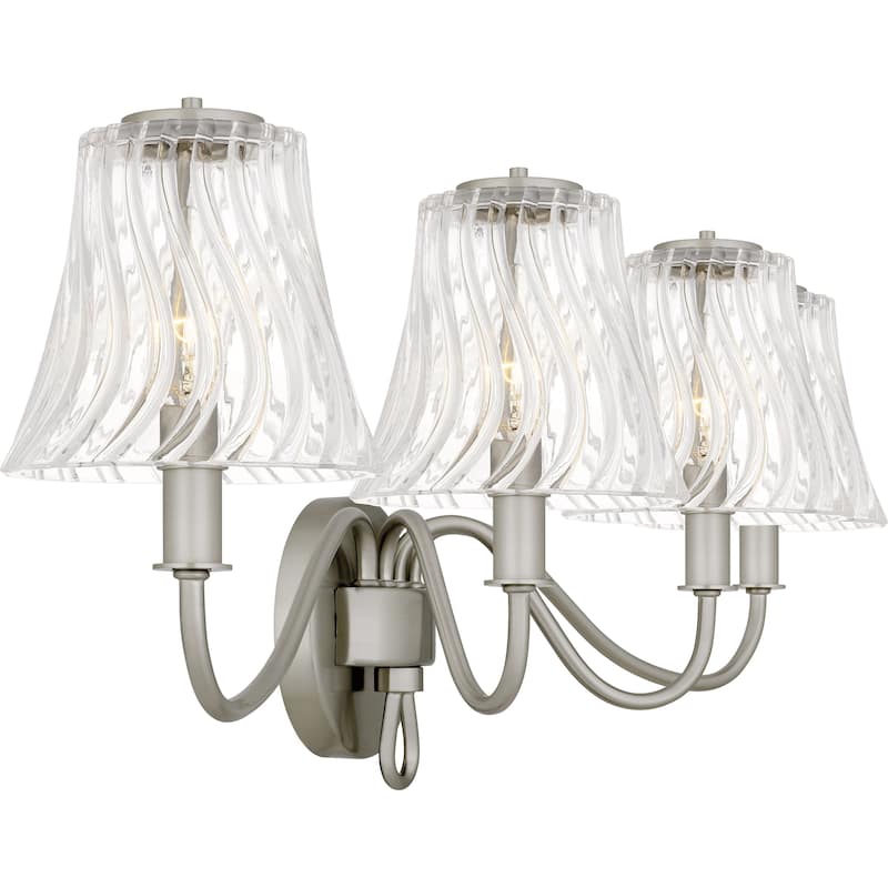 McKinney 4-Light Brushed Nickel Bath Light