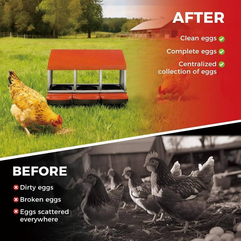 3 Holes Egg-Laying Boxes Nesting Boxes for Chickens Coops