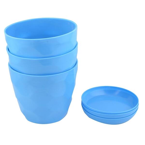 Shop Windowsill Plastic Round Flower Cactus Plant Pot Tray Holder