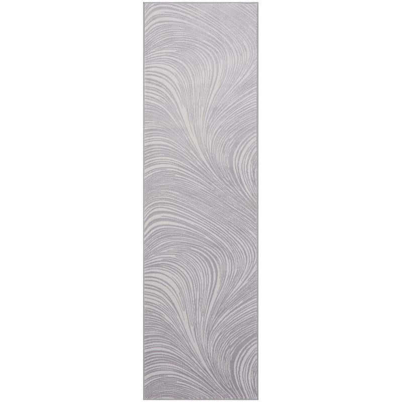DKNY Central Park West Indoor only Abstract Glam Area Rug - Grey - 2' 2" x 7' 6" - Runner