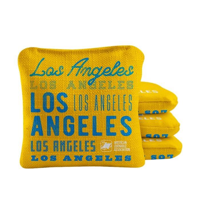Los Angeles Football Gold Dual Sided Cornhole Bags