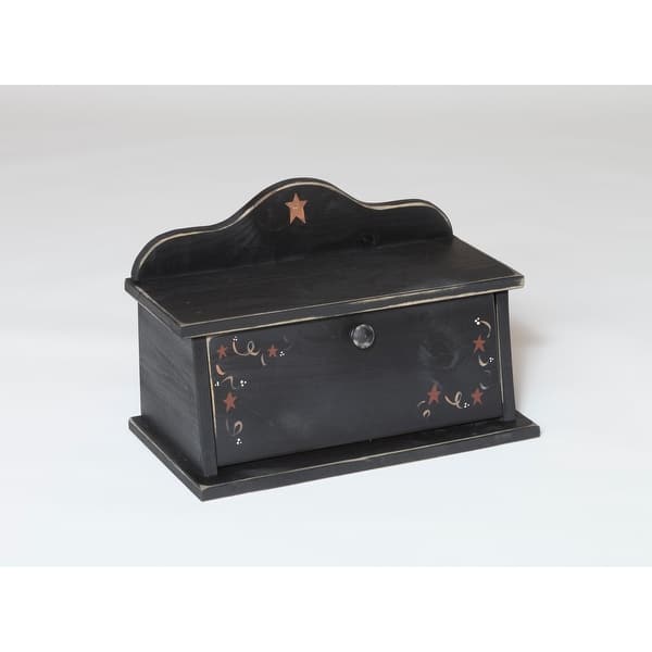 slide 1 of 1, Farmhouse Bread Storage Box Black