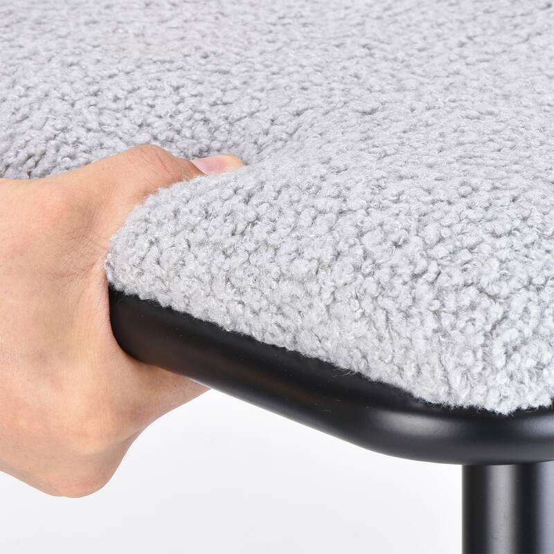 Reception Chair Set of 2 Side Chair Lounge Chair Office Chair Light Gray Dining Chairs with Rattan Backrest