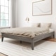 preview thumbnail 1 of 16, Plank and Beam Queen Size Platform Bed Driftwood