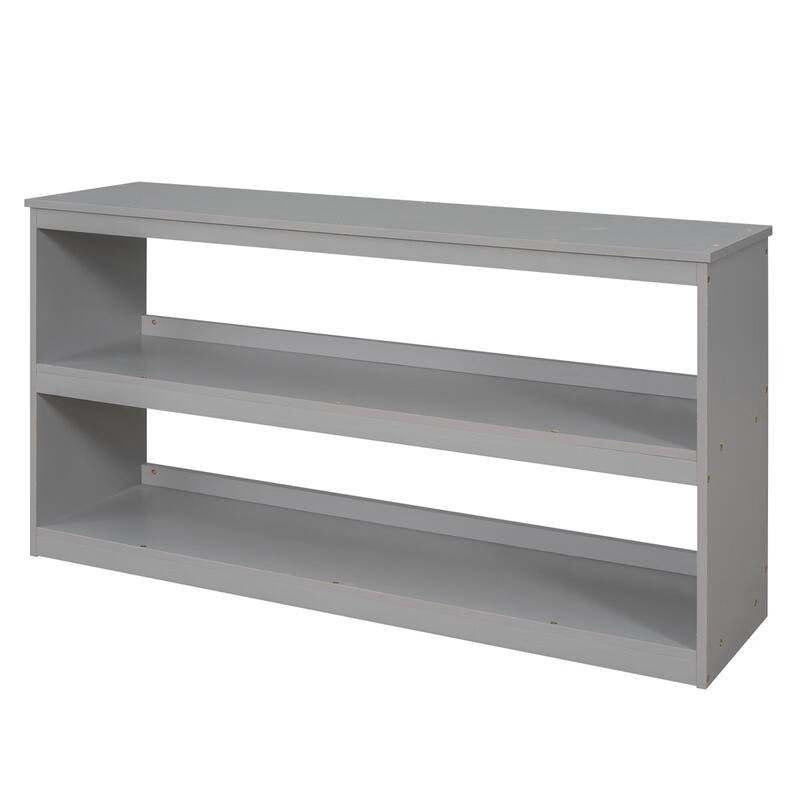 Harper & Bright Designs Wood Twin Low Study Loft Bed