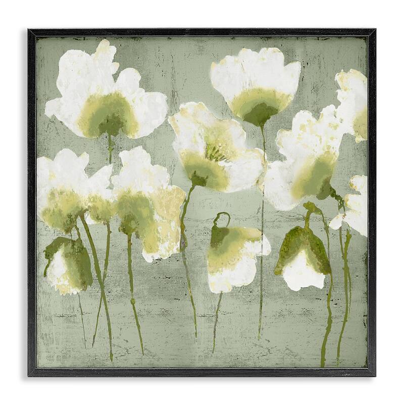 Stupell Charming Flower Impressions Framed Giclee Art Design By Vanessa Austin - 17 x 17 - Black