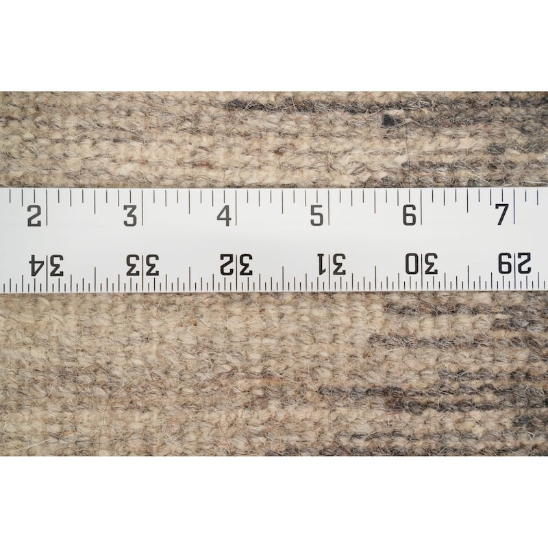 Hand Knotted Oriental 100% Wool Carpet Modern Stripe Beige & Ivories Gabbeh Area Rug - 7' 11'' X 5' 6''