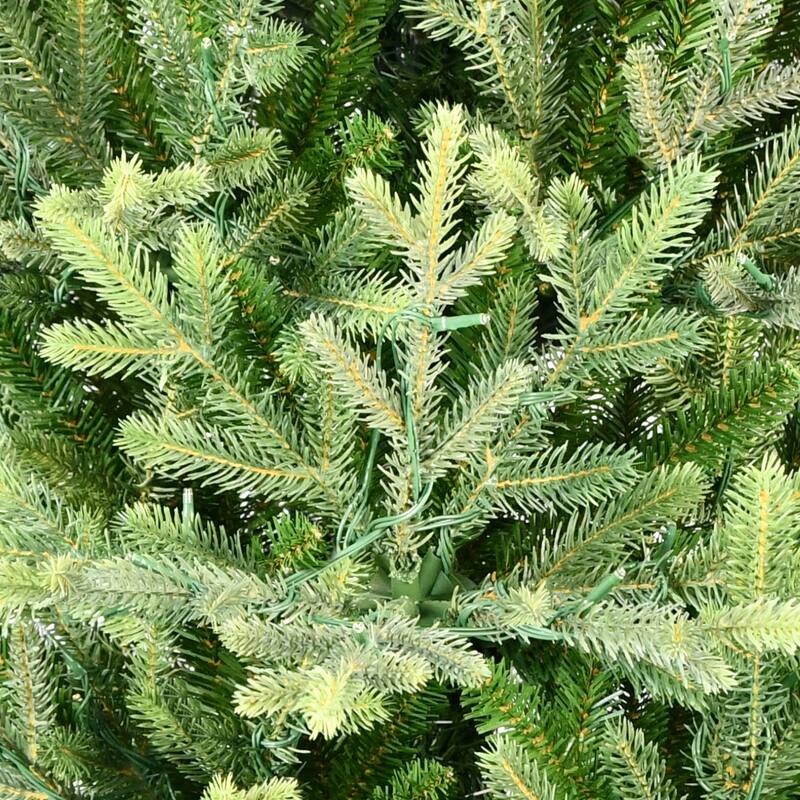 Puleo International 7.5 ft. Pre-Lit Miracle Shape Alberta Spruce Artificial Christmas Tree
