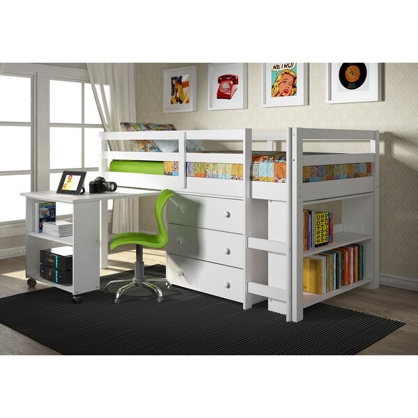 donco kids low study loft bed