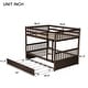preview thumbnail 67 of 69, Full Over Full Bunk Bed with Twin Trundle and Convertible 3-in-1 Design with Guardrails & Ladder (250lb Capacity)
