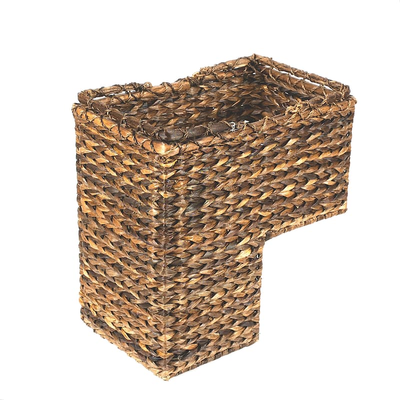 Woven Rattan Stair Basket - Brown