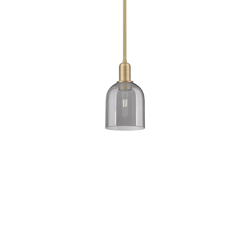 Innovations Lighting 716-1S-11-6 Bella Pendant Bella 6" Wide Mini - Brushed Brass / Light Smoke