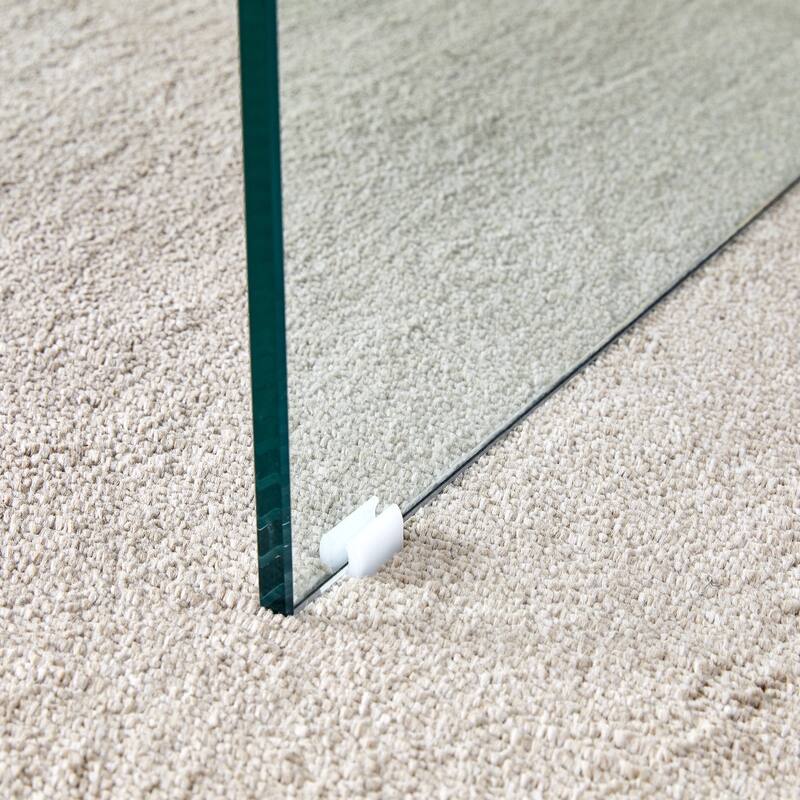 Colored Square Mdf Coffee Table -Tempered Glass Legs.Density Board Sticker,Reinforced Glass Legs