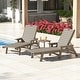 preview thumbnail 52 of 96, Laguna Hdpe All Weather Outdoor Patio Pool Reclining Chaise Lounges With Square Side Table (3-Piece Set)