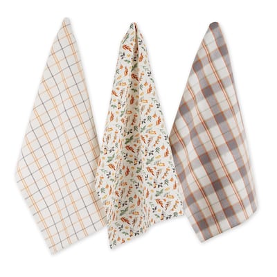 Autumn Pumpkins Printed Dishtowel (Set of 2)
