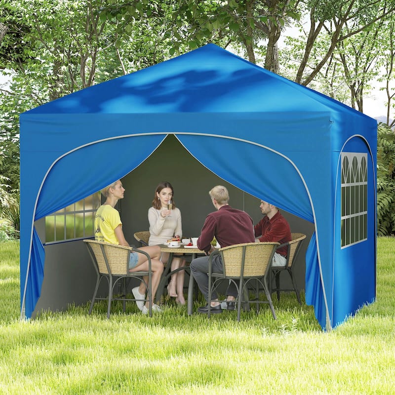 Costway 10 X 10 FT Pop up Canopy Tent Outdoor Easy Setup Sunshade with - See Details