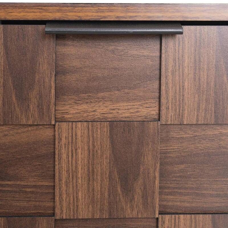 78 Inch Mid Century Modern TV Stand With Storage Cabinets - 15"W