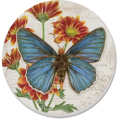 Stone Beverage Coasters - Set of 4 - Scalloped Edge Firetip