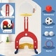 preview thumbnail 18 of 23, Toddler Slide and Swing Set 7 in 1 with Basketball Hoop