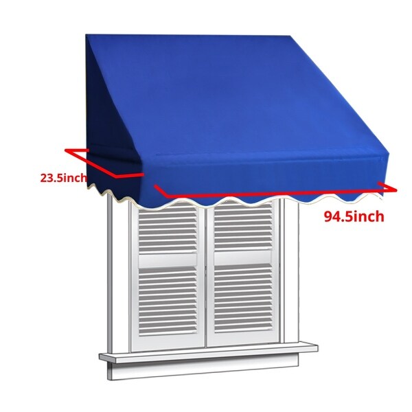 ALEKO 8 feet X 2 feet Window Awning Door Canopy Sun Rain Shade