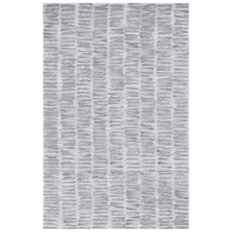 SAFAVIEH Handmade Metro Loreta Modern Wool Rug - 6' Square - Silver/Grey