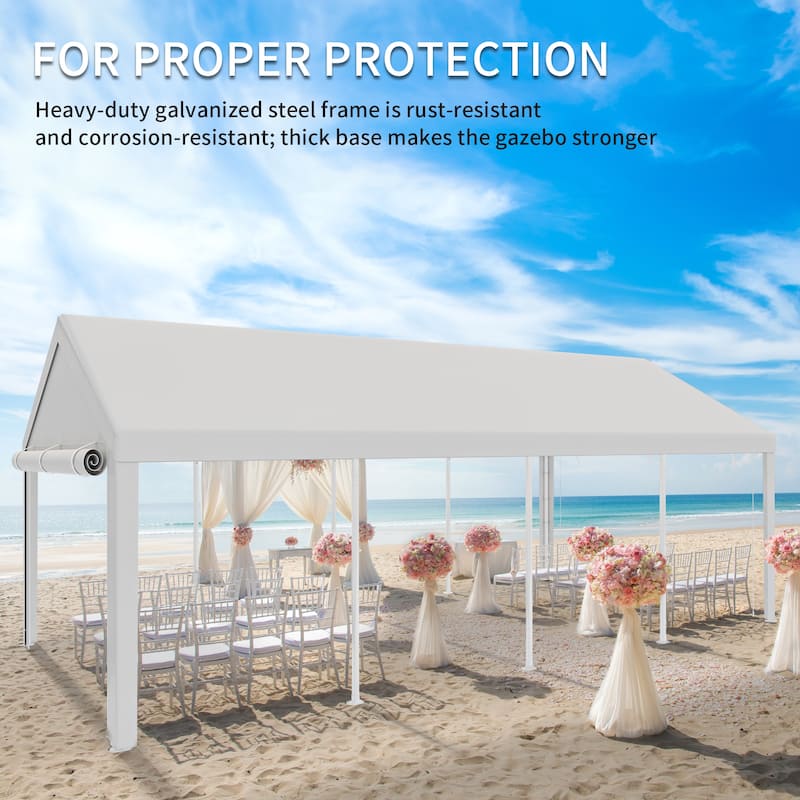 Outdoor White Party Tent Canopy with Windows