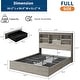 preview thumbnail 10 of 15, Bed Frame with High Storage Bookcase Headboard, 4 Storage Drawers, Built In Charging Station