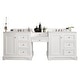 preview thumbnail 1 of 11, James Martin Vanities De Soto 94" Double Vanity Set with Makeup Table, Bright White