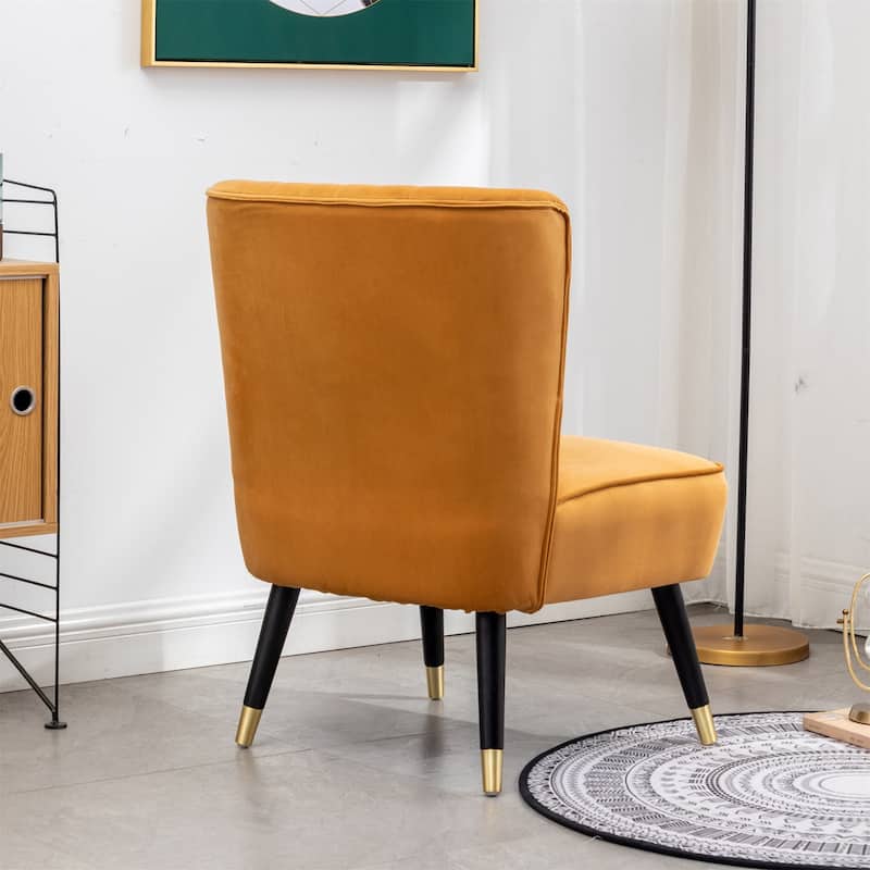 Contemporary Velvet Upholstered Accent Chair