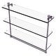 preview thumbnail 41 of 53, Allied Brass Foxtrot Collection 16 Inch Triple Tiered Glass Shelf with Integrated Towel Bar 22 - Lavender