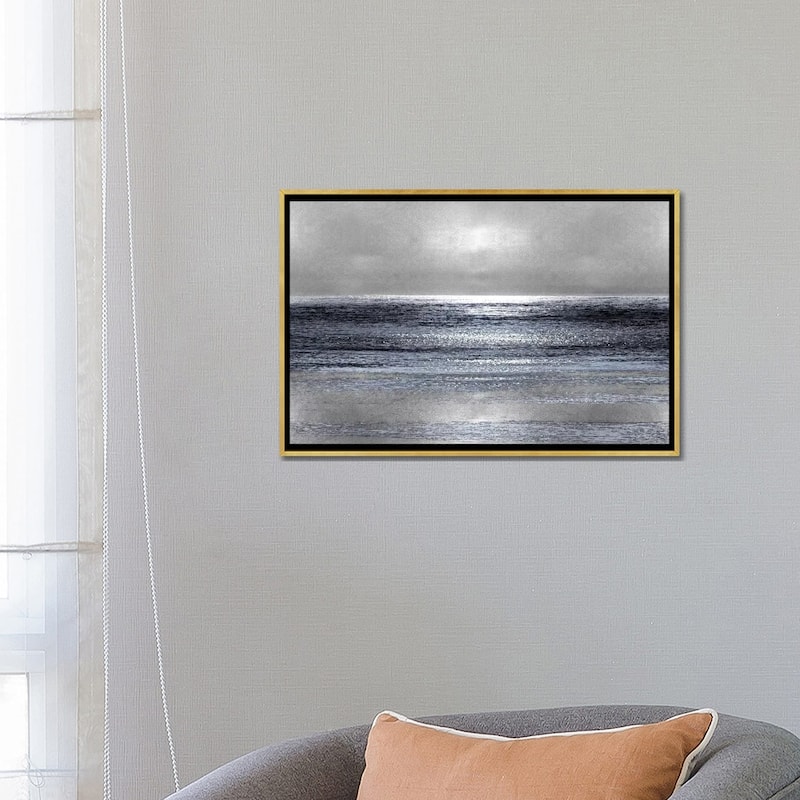 iCanvas "Silver Seascape III" by Michelle Matthews Framed Canvas Print
