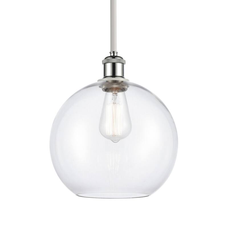 Innovations Lighting 516-1S-13-10 Athens Pendant Athens 10" Wide - Clear / White and Polished Chrome