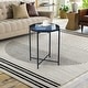 preview thumbnail 16 of 28, Adeco Gold End Table Metal Waterproof Snack Beside Table Accent Coffee Table - 16.9""(D)x 16.9""(W)x 20.5""(H)