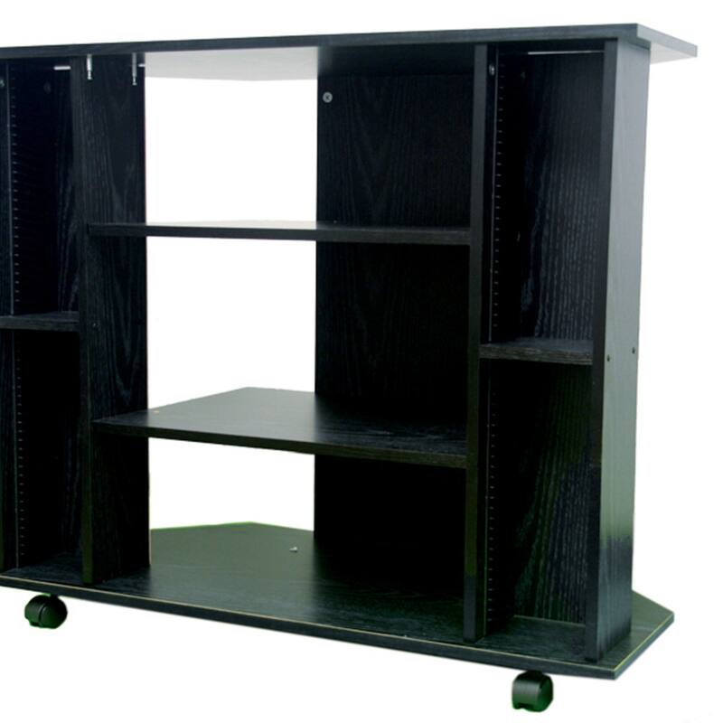 35" x 30" Wooden TV Stand, Black finish