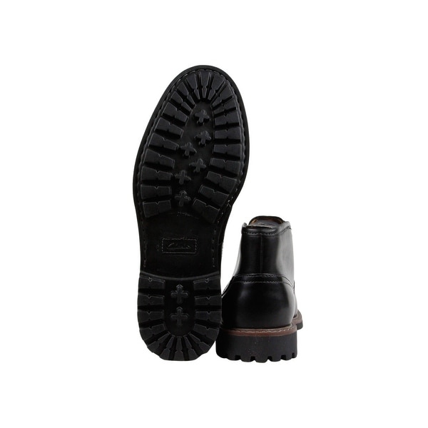 clarks montacute duke leather chukka boots black