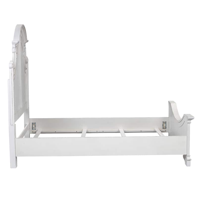 Liberty Furniture Magnolia Manor Panel Bed, Bresser, Mirror, and Chest - California King, King or Queen