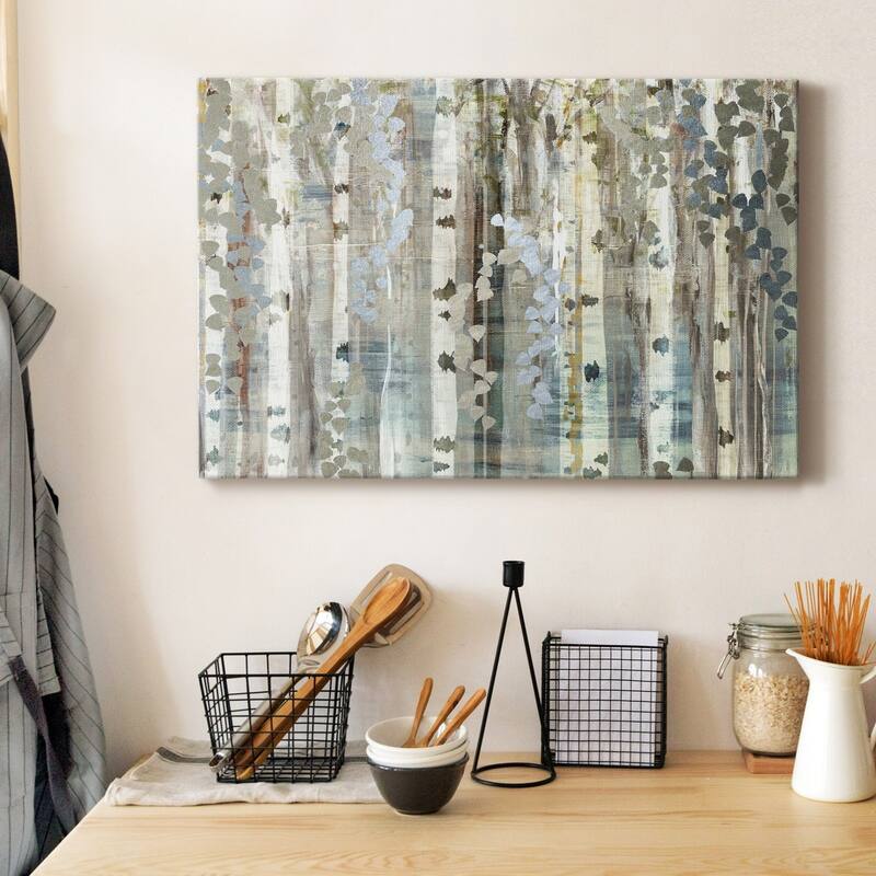 Birch Wood Meadow Premium Gallery Wrapped Canvas - Ready to Hang