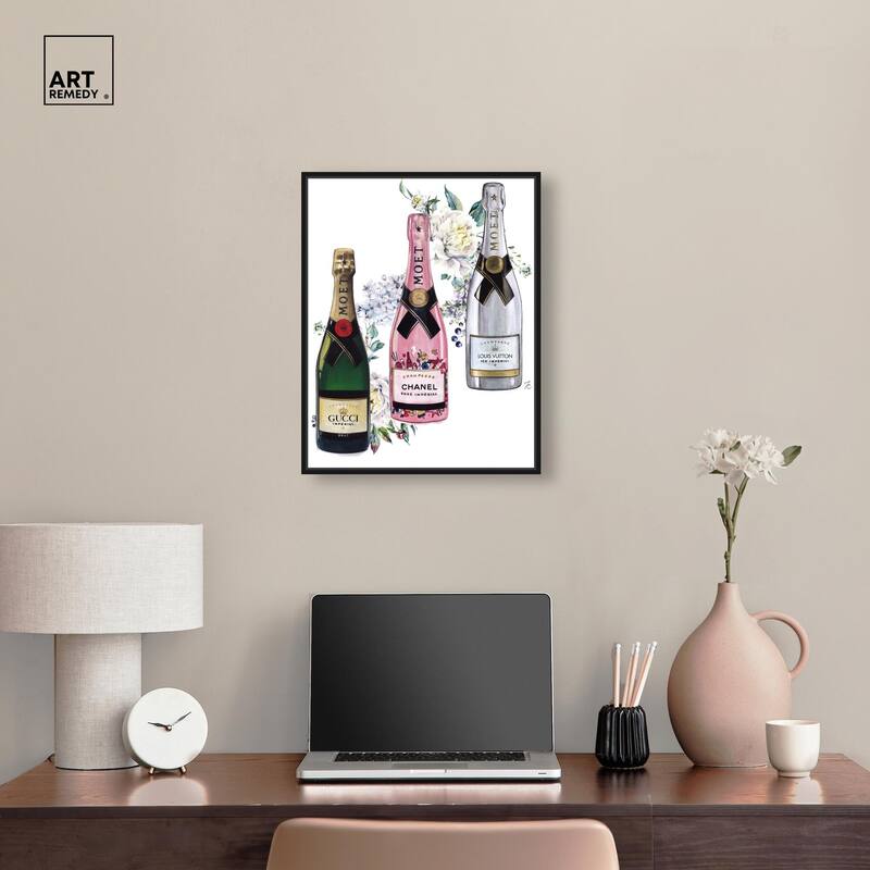 Doll Memories - Champagne Floral Canvas by Art Remedy