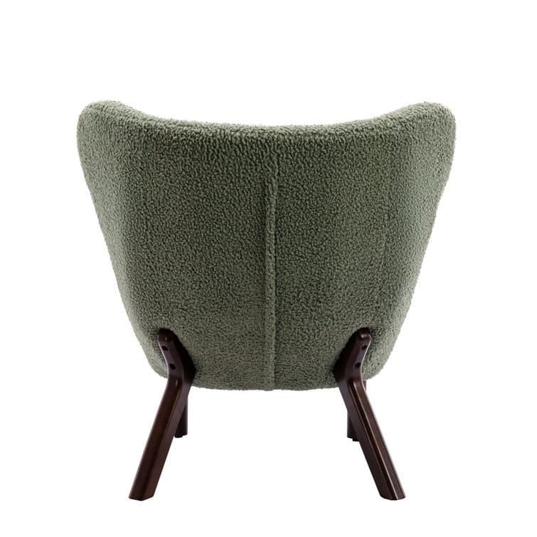 Tufted Side Chair with Solid Wood Legs for Living Room Bedroom