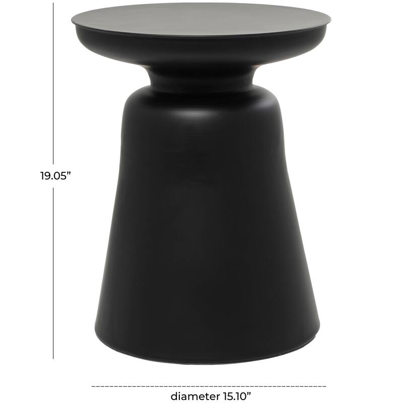 Metal Accent Table with Bell Shaped Base - Copper or Black - Roche River Decor